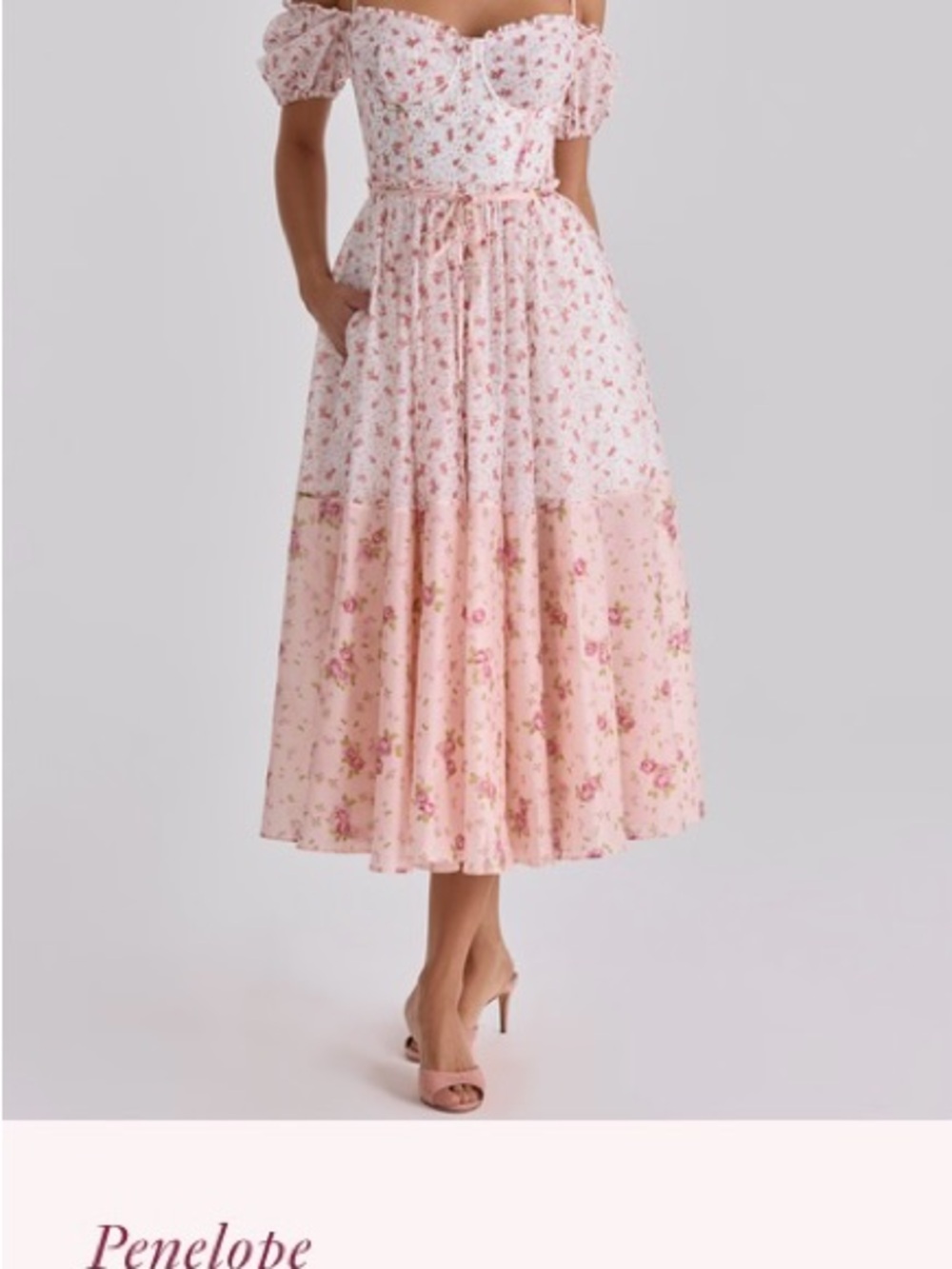 House of CB Pink Floral Maxi Dress Penelope